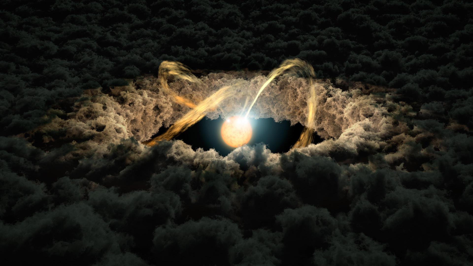 ALMA Catches a Gas Giant Stirring Its Birth Disk