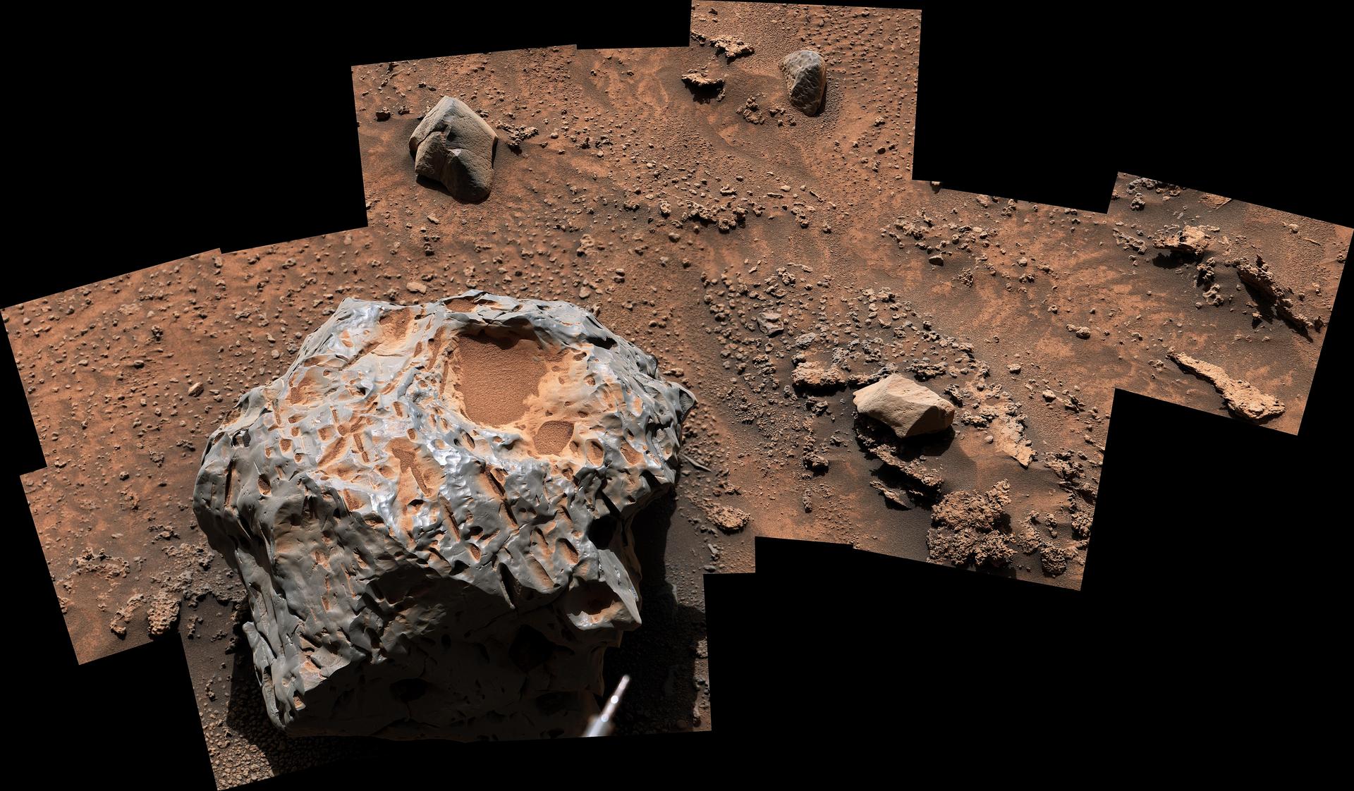 In the Land of the Polygons: Curiosity Hunts Nickel-Rich 'Meteorite' Candidates in a Martian Honeycomb