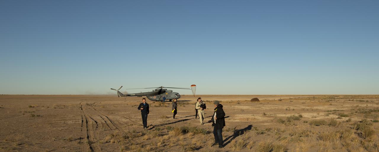 Expedition 74 Trio Rides Soyuz MS-28 Home After 241 Days in Orbit