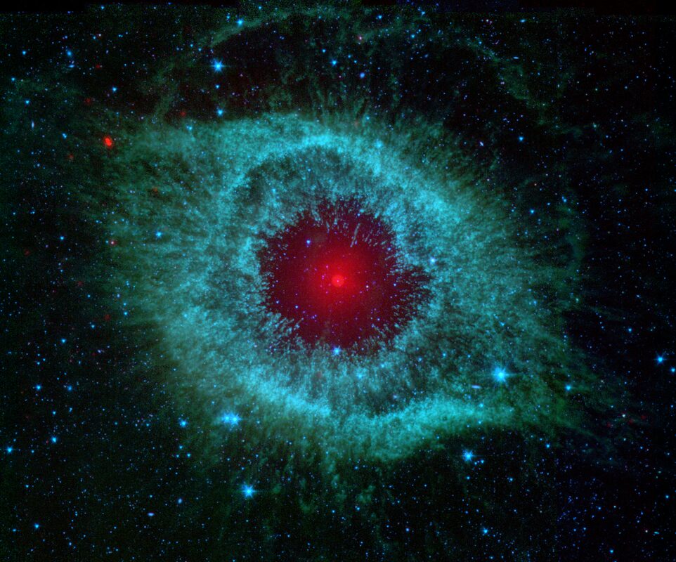 Twenty-Two Bow Shocks: Astronomers Catch the Helix Nebula Recycling a Dying Star's Debris in Real Time