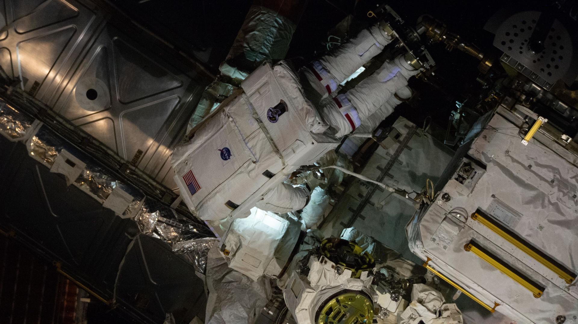 Station Crew Preps for Three-Agency Spacewalk to Swap Out a Balky Antenna
