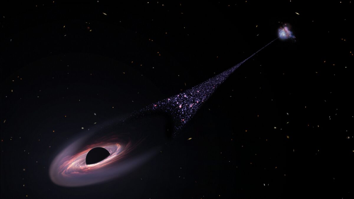 Runaway Supermassive Black Hole Illustration (2023-010)