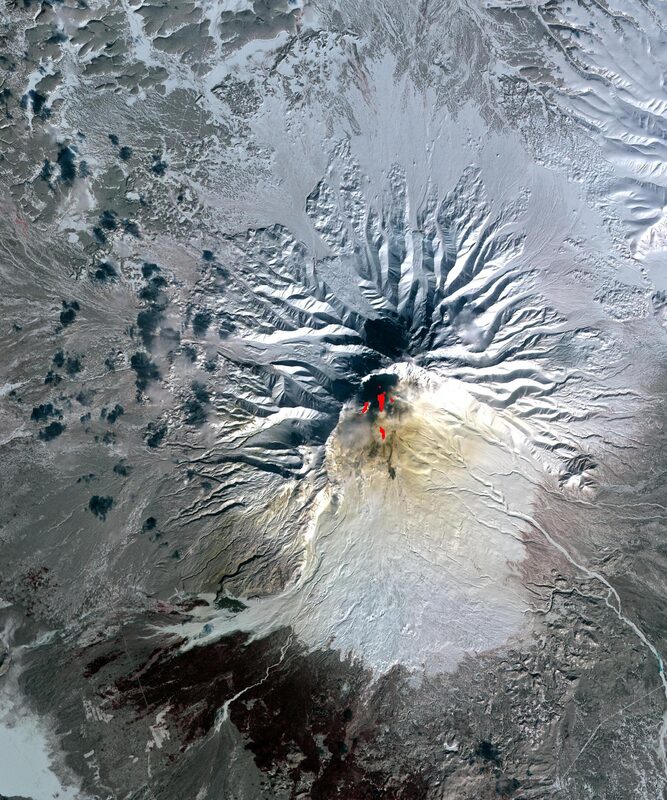NISAR's Radar Eyes Catch a Kamchatka Volcano Waking Up After 475 Years