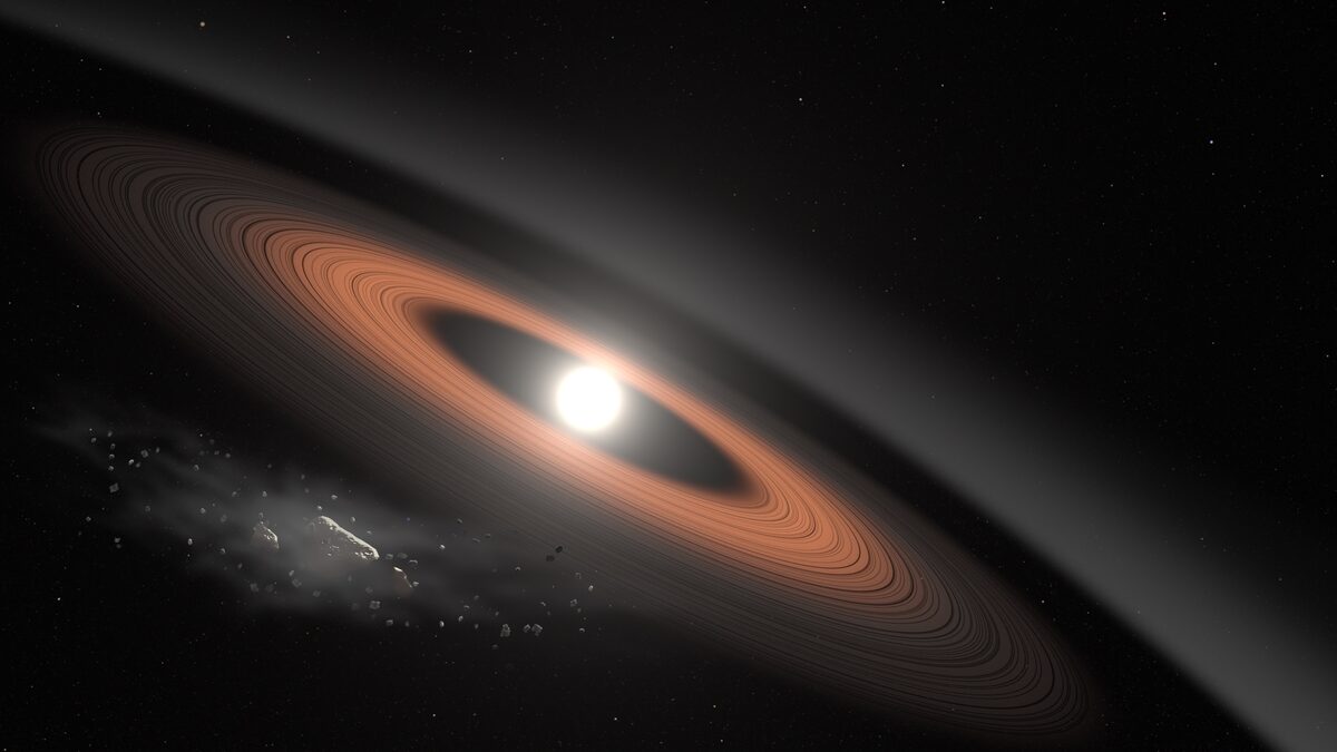 A White Dwarf With Two Gas Rings Hints at Two Hidden Planetary Bodies